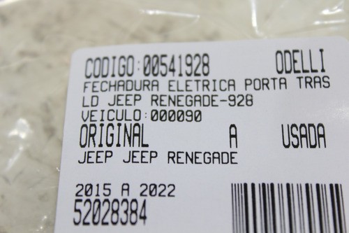 Fechadura Elétrica Porta Tras Ld Jeep Renegade 15/22 Usado (