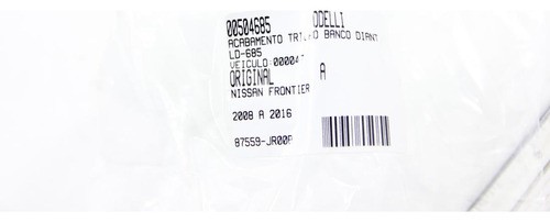 Acabamento Trilho Banco Diant Ld Nissan Frontier 2008-2016 U