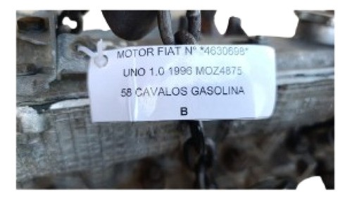 Motor Parcial Fiat Uno Fiat 1.0 1996 58cv Gasolina Usado