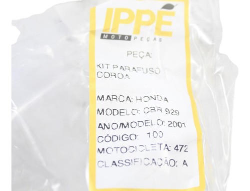 Kit Parafuso Coroa Cbr 929 (472)