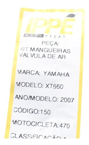 Kit Mangueiras Valvula De Ar Xt 660 (470)