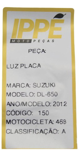 Luz Placa Suzuki V-strom 650 (468) 2012