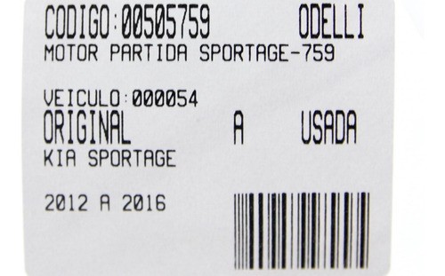 Motor Partida Sportage 12/16 Usado (759)