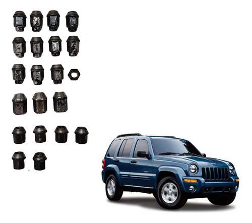 Jogo Kit Porca De Roda Jeep Cherokee 3.7 2002 2012 Original
