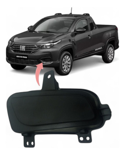 Tampa Do Farol De Milha Esquerdo Fiat Strada 2021 A 2023
