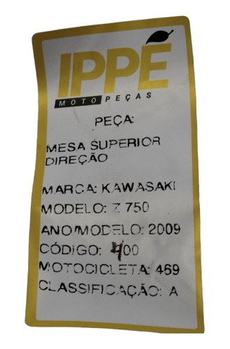 Mesa Superior Direção Kawasaki Z750 (469) 2009