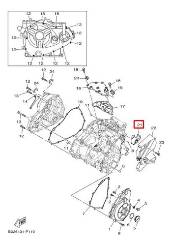 Guia Tampa Pinhão Yzf R3 Mt 03 Yamaha (321)