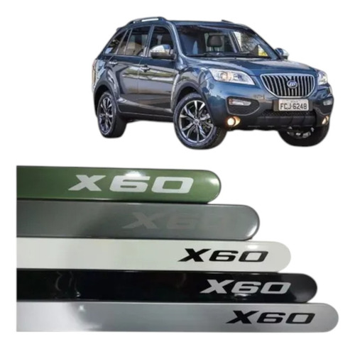 Jogo Friso Lateral Personalizado Preto Lifan X60 2013 A 2019