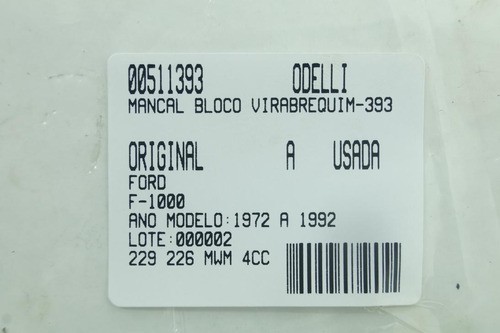 Mancal Bloco Virabrequim F-1000 72/92 Usado (393)