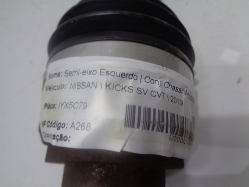 Semi Eixo Esquerdo Nissan Kicks 2019