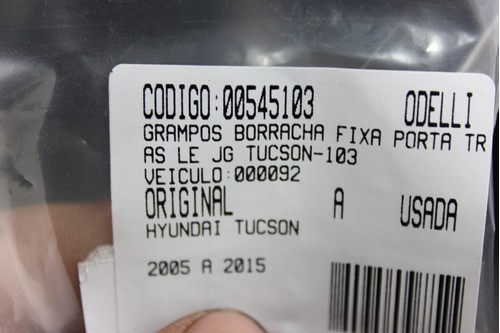 Grampos Borracha Fixa Porta Tras Le Jg Tucson 05/15 Us (103)