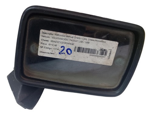 Retrovisor Passat Direito 1983 1984 1985 1986 1987 Usado