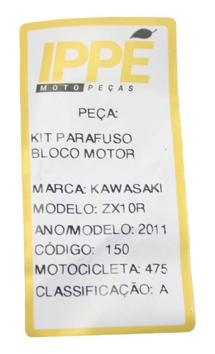 Kit Parafuso Bloco Motor Kawasaki Zx10r (475) 2011