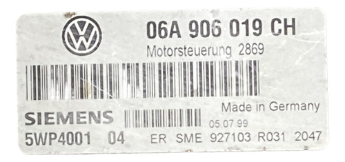 Modulo Injeção Vw Golf 2006 A 2009 Original 06a906019ch