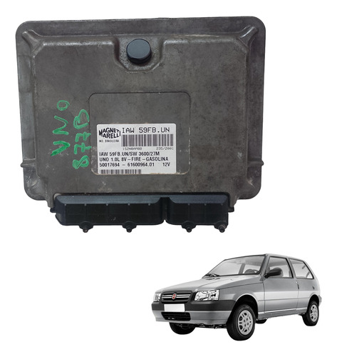 Módulo Injeção Fiat Uno Fire 1.0 8v Gasolina 00/06 Iaw59fbun