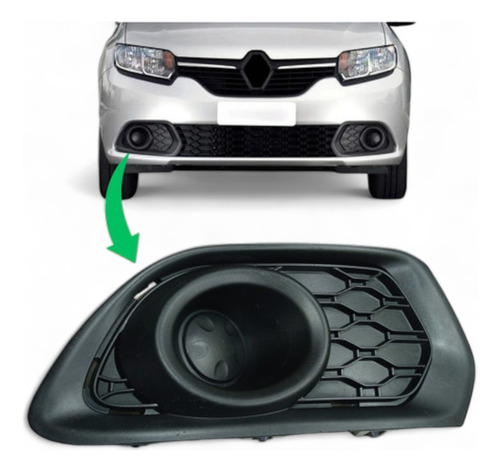 Grade Farol De Milha Direito Renault Sandero 2015 A 2019