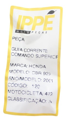 Guia Corrente Comando Superior Honda Cbr 929 (472) 2001