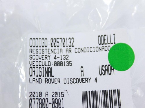 Resistência Ar Condicionado Discovery 4 10/15 Usado (132)