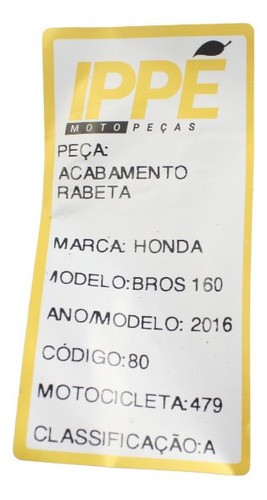 Acabamento Rabeta Honda Bros 160 (479)