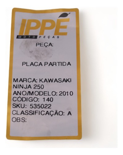 Placa Partida Kawasaki Ninja 250r Ninja 250