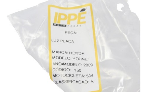 Luz Placa Honda Hornet (504) 2009