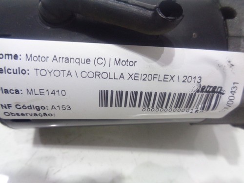 Motor Partida Arranque Toyota Corolla 2013