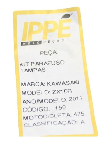 Kit Parafuso Tampas Kawasaki Zx10r (475) 2011