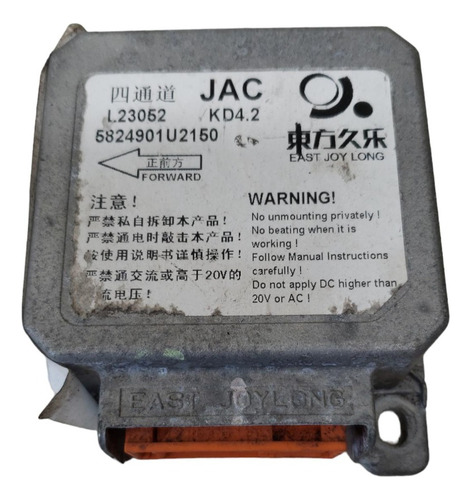 Módulo Airbag Jac J6  2010 2011 2012 2013 2014 2015 2016