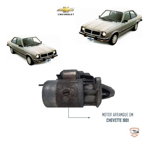 Motor Partida Arranque Chevrolet Chevette 1981 1982 1983