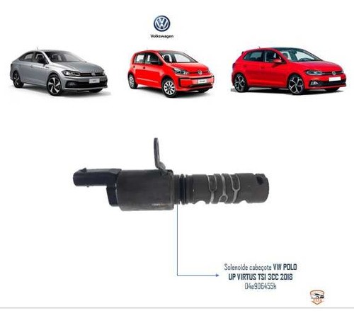  Sensor Solenoide Cabeçote Vw Polo Tsi 3cc 2018 04e906455h