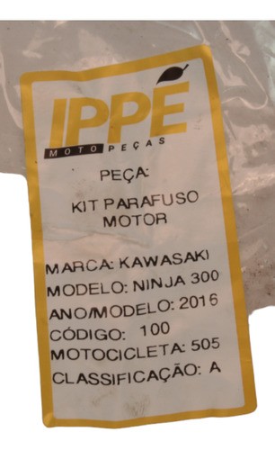 Kit Parafuso Motor  Kawasaki Ninja 300 2016 (505)