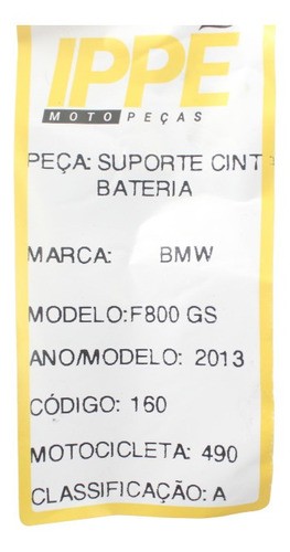 Suporte Cinta Bateiria Bmw F800 Gs (490)