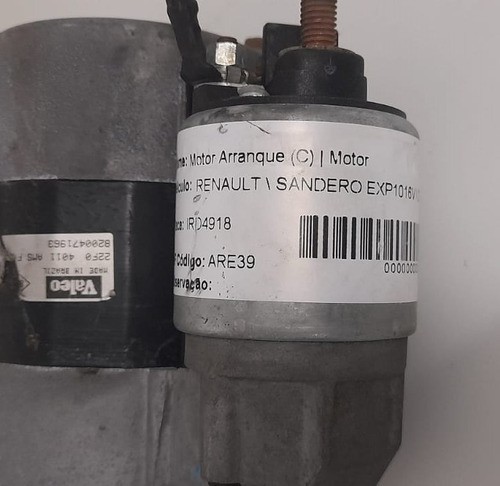 Motor De Arranque Renault Sandero Exp 1.0 16v 2011 - D7e39