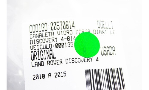 Canaleta Vidro Porta Diant Le Discovery 4 10/15 Us (814)