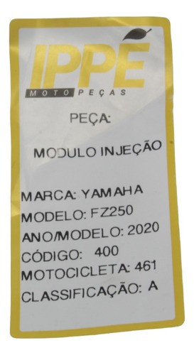 Modulo Injeção Yamaha Fazer 250 (461) 2020