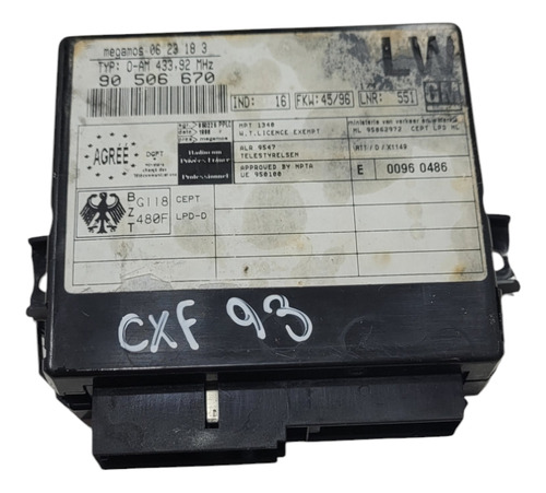 Módulo Central Alarme Gm Vectra 97/05 (al) Cxf 93