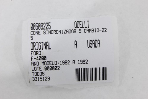 Cone Sincronizador 5 Câmbio F-4000 82/92 Usado (225)