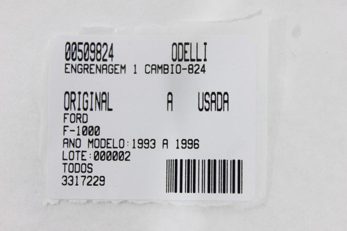 Engrenagem 1 Câmbio F-1000 93/96 Usado (824)