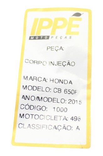 Corpo Injeção Honda Cb 650f (498) 2015