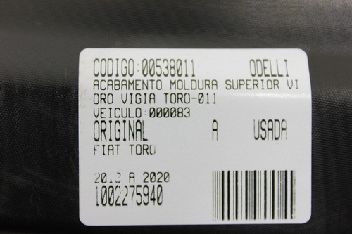 Acabamento Moldura Superior Vidro Vigia Toro 16/20 Us (011)