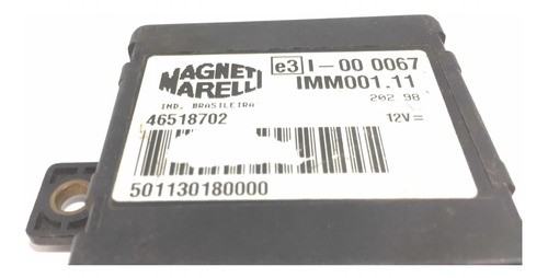 Módulo Imobilizador Fiat Marea 46518702 Magneti Marelli