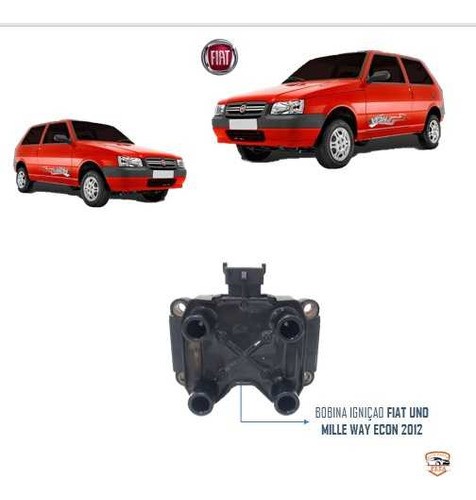 Bobina Ignição Fiat Uno Mille 2011 2012 1.0 Fire Original