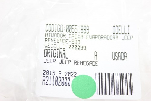 Atuador Caixa Evaporadora Jeep Renegade 15/22 Usado (889)