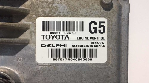 Módulo De Injeção Uce Toyota Corolla 896610zg50 G5 Delphi