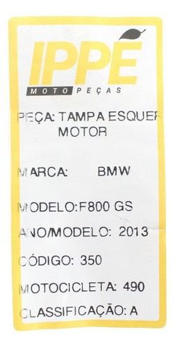 Tampa Esquerda Motor  Bmw F800 Gs (490)