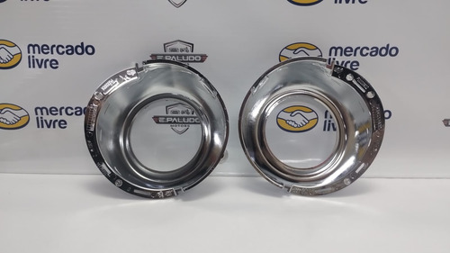 Par Moldura Grade Cromada Farol Milha Peugeot 307 07/12