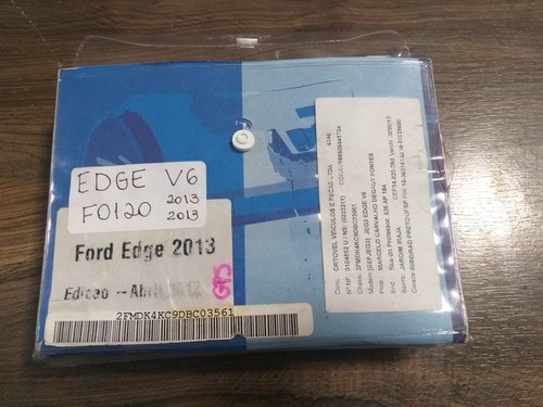 Manual De Instrução Ford Edge V6 2013