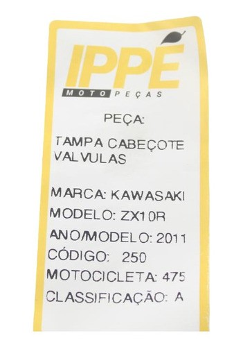 Tampa Cabeçote Valvulas Kawasaki Zx10r (475) 2011