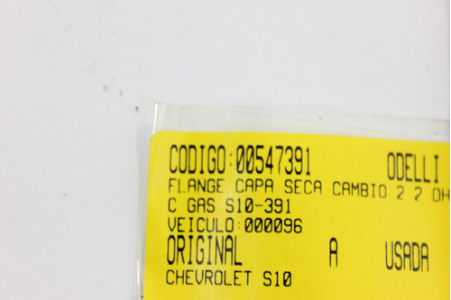 Flange Capa Seca Câmbio 2.2 Ohc Gas S10 95/97 Usado (391)