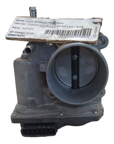 Tbi Corpo Borboleta Toyota Corolla 2.0 16v 2014 2015 2016